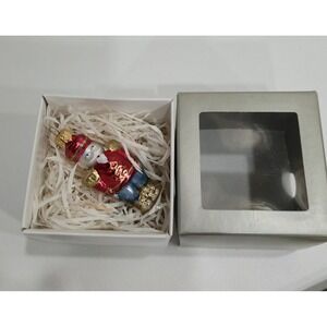 Vtg Nutcracker Christmas Ornament Nordstrom Box Poland Blown Glass 3952-4